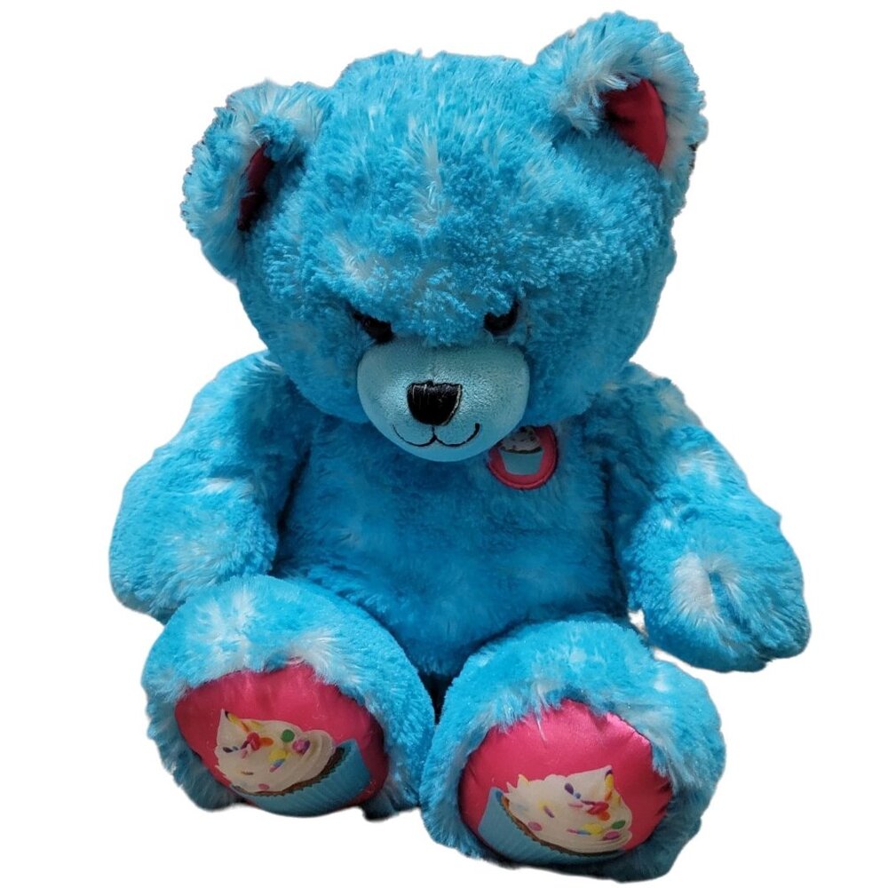 Build A Bear Birthday Cupcake Teddy Plush Blue Celebrate BAB Stuffed Animal
